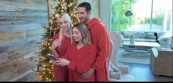  Cute Foster Teen Joins Parents for Threesome on Christmas - Kat Dior , Kenna James